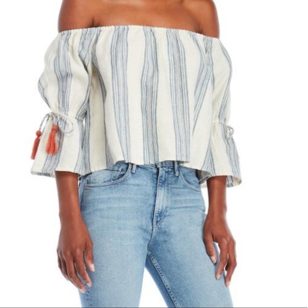 Tularosa Alexa off the Shoulder Bell Sleeve Top